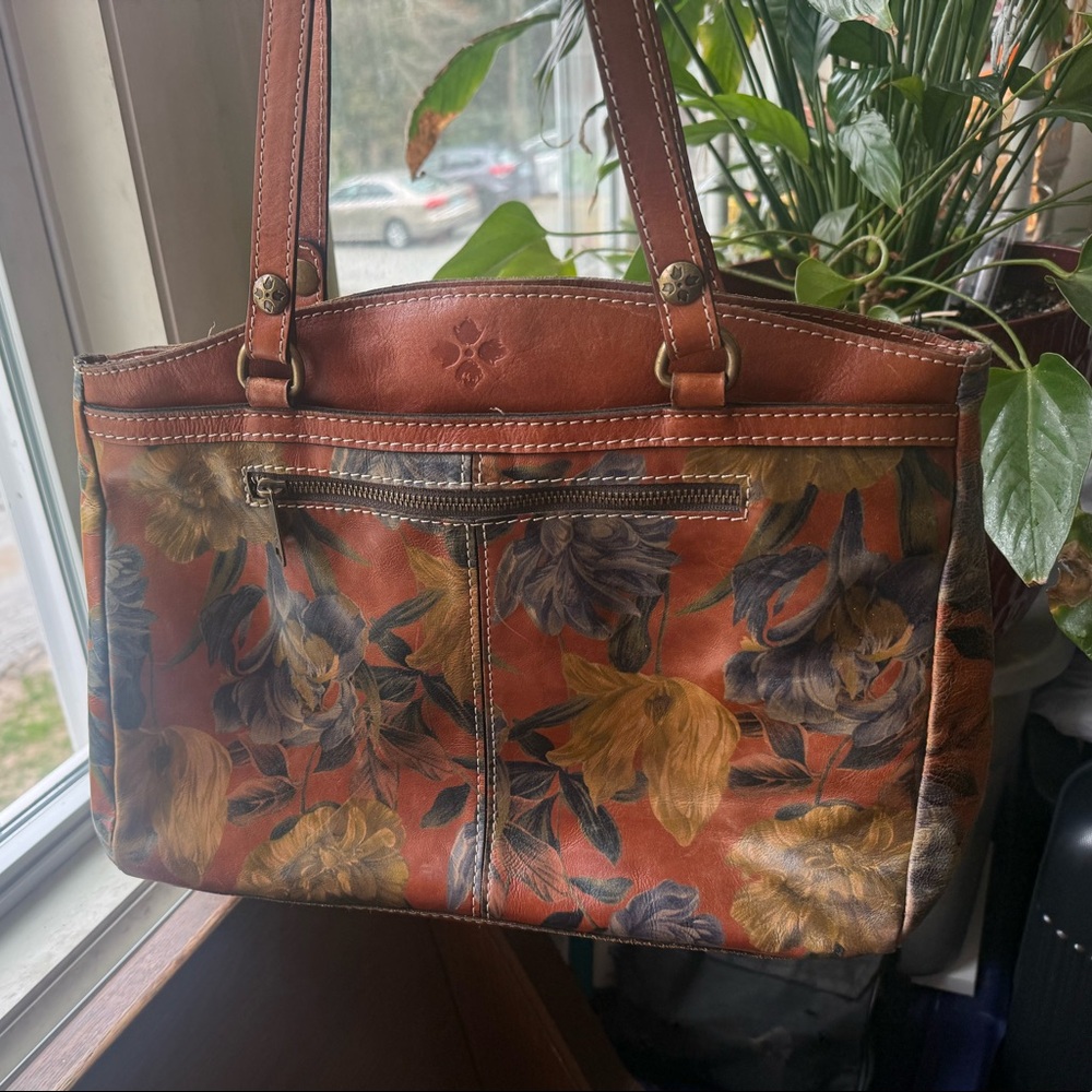 Patricia Nash floral leather tote